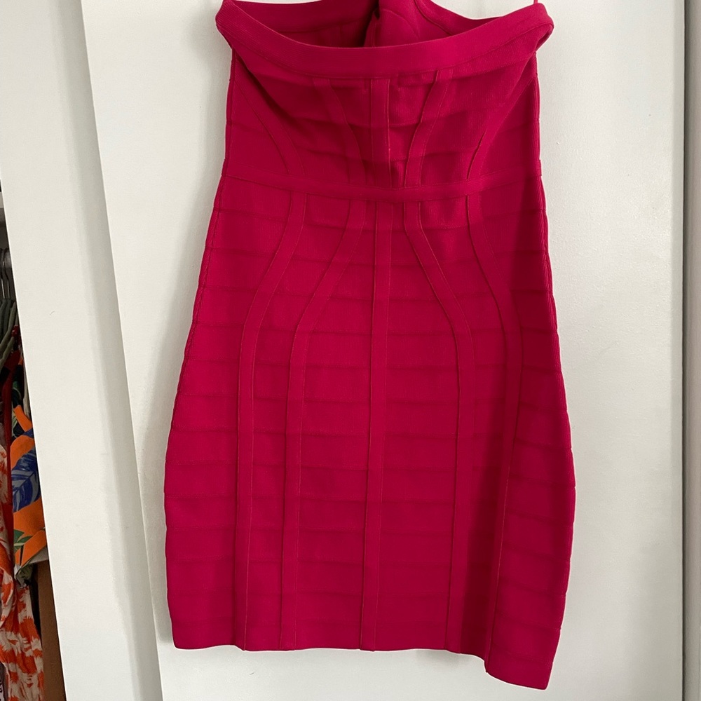 Hot pink NBD bandage dress